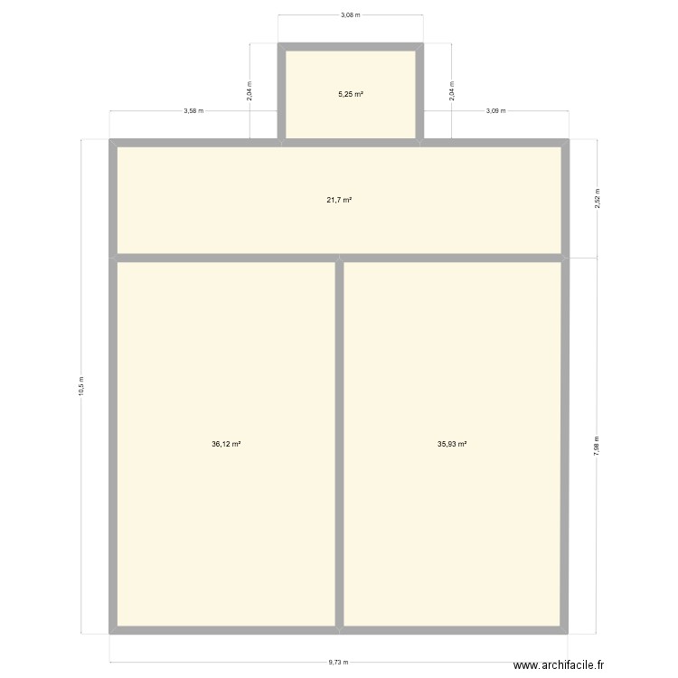 MITENDI 1ET. Plan de 4 pièces et 99 m2