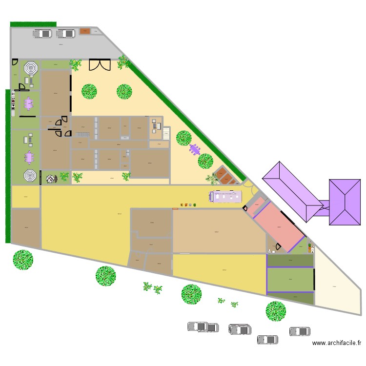 FOODTRUCK 0812F. Plan de 59 pièces et 1890 m2
