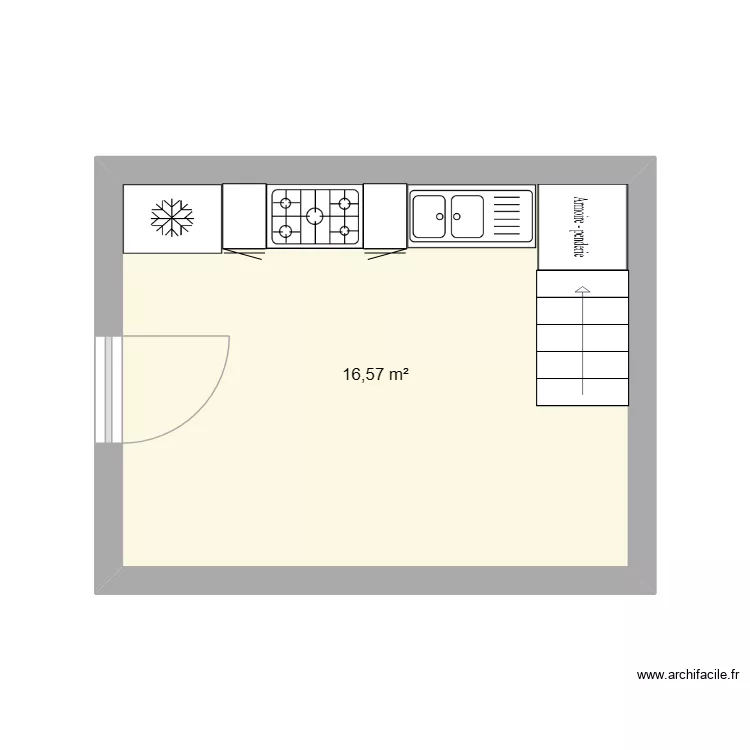 CUX. Plan de 1  et 17 m²