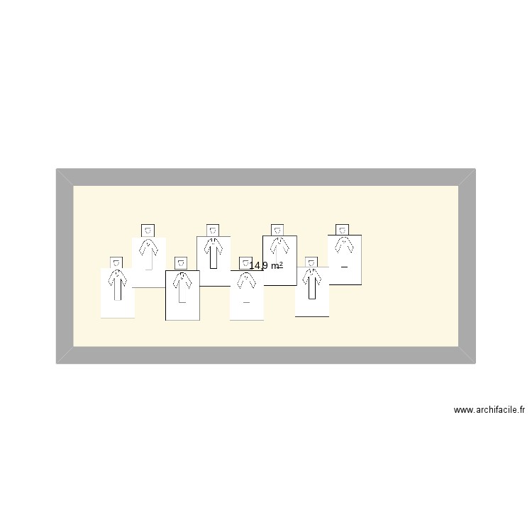 MUR BOUTIQUE. Plan de 1 pièce et 15 m2