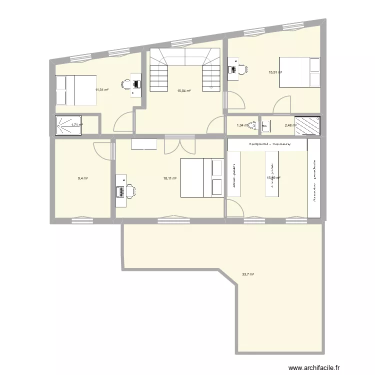 plan Dulud 1er etage. Plan de 