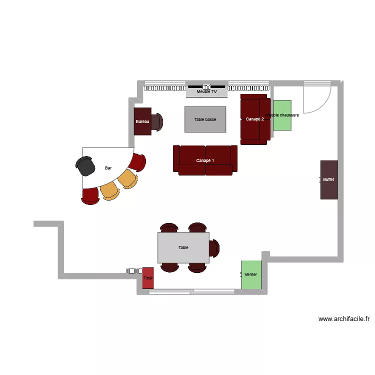 Maison id&eacute;e 1. Plan de 