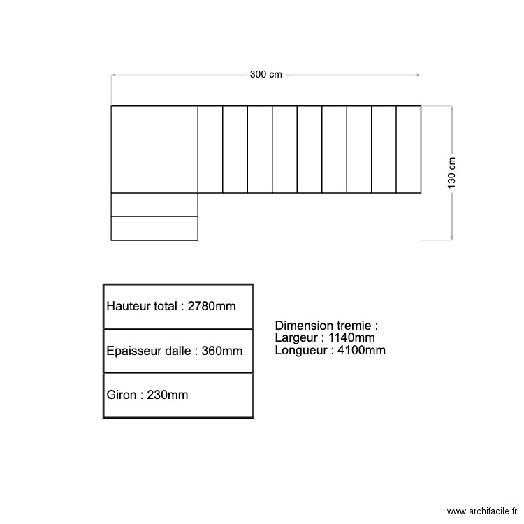 escalier. Plan de 0 pièce et 0 m2