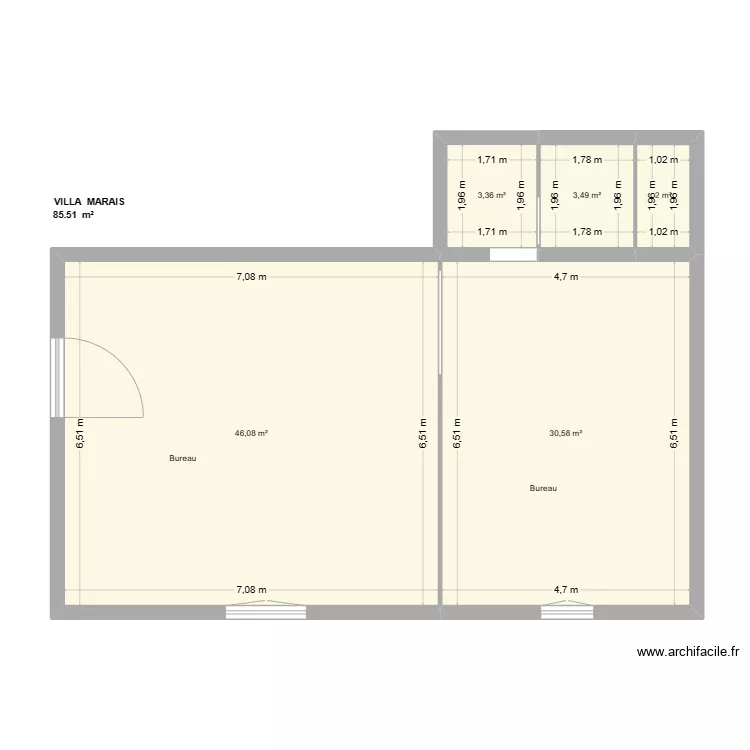 VILLA &uml;MARAIS. Plan de 