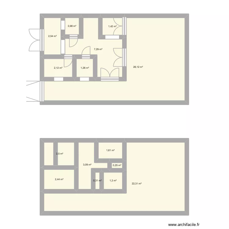 MERDJA. Plan de 15 et 76 m² MERDJA. Plan de 15 et 76 m²