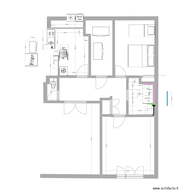 APT STE BEUVE SDB sur mesure. Plan de 0 pièce et 0 m2