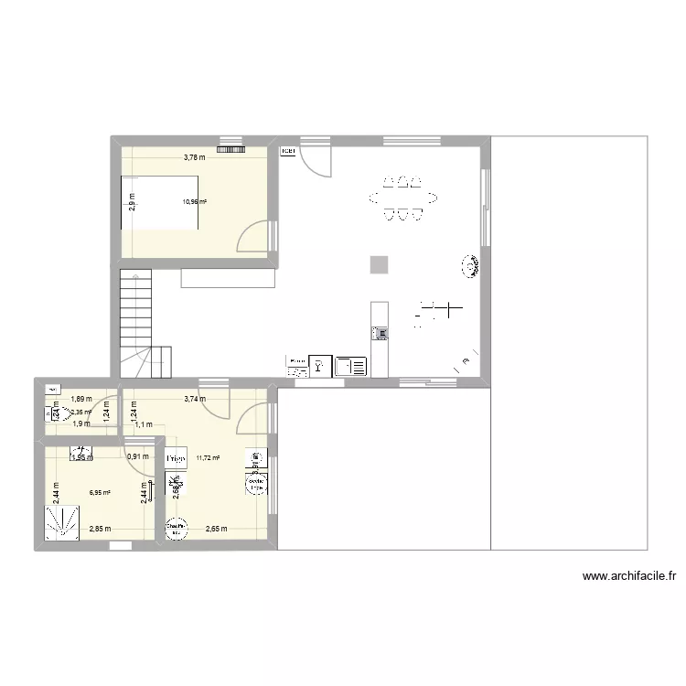 Plan 1. Plan de 4  et 32 m²