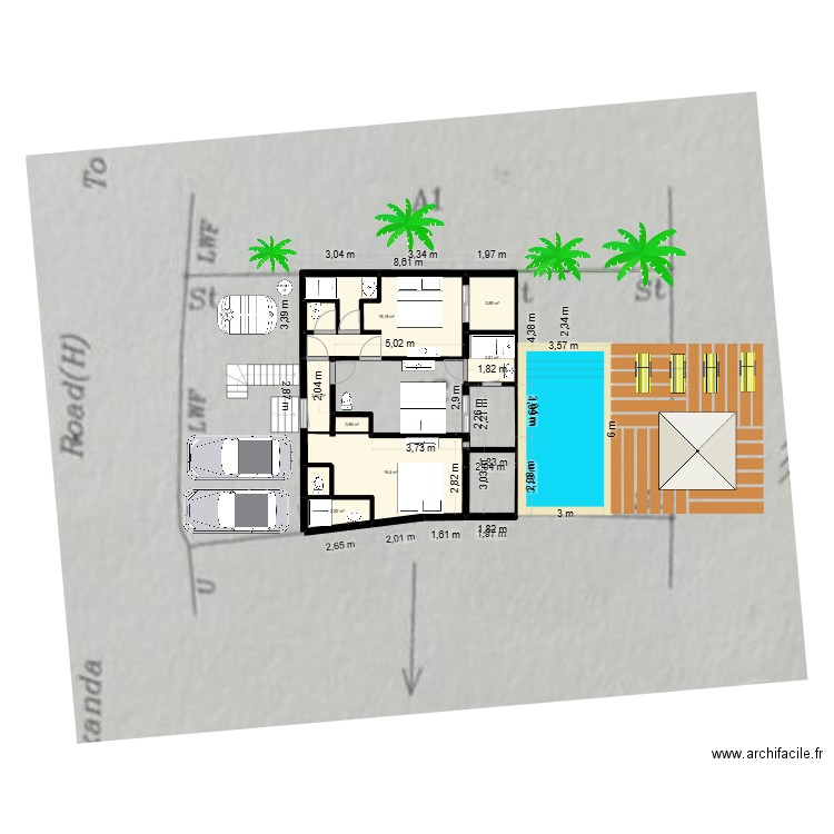 hikka3. Plan de 7 pièces et 48 m2