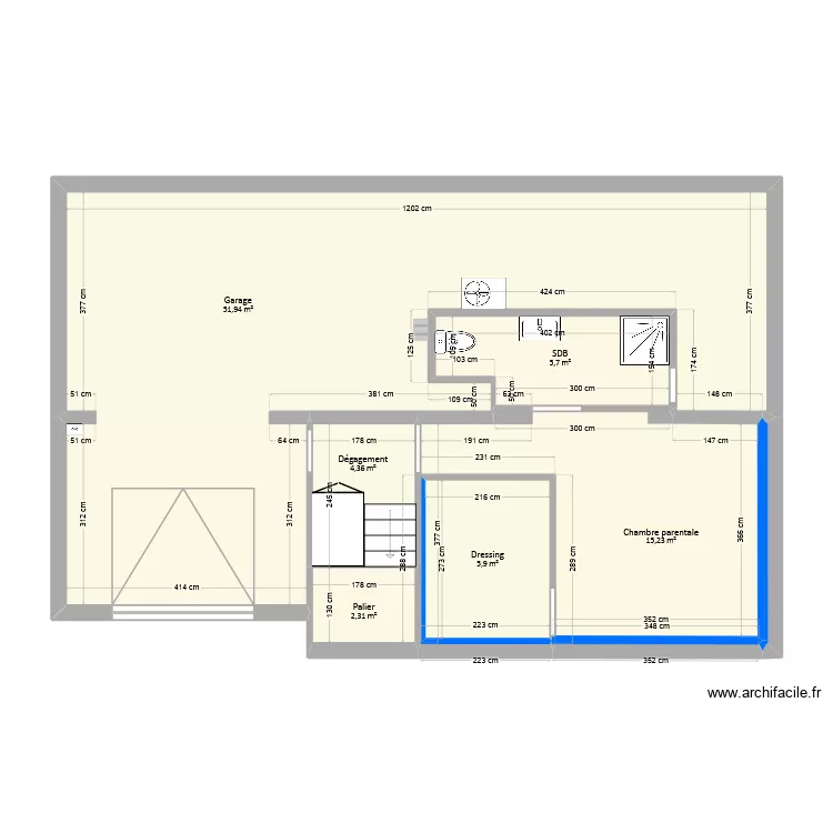 Donier - Sous-sol. Plan de 