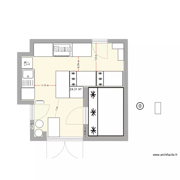 CUISINE NATH MONTJOLY. Plan de 