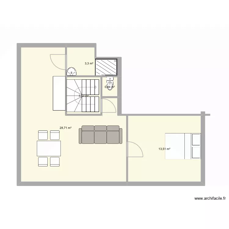 Comble. Plan de 5 et 50 m² Comble. Plan de 5 et 50 m²