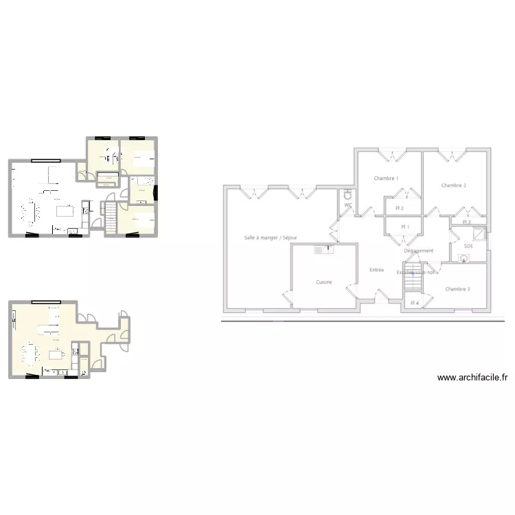 Breg. Plan de 12  et 169 m²