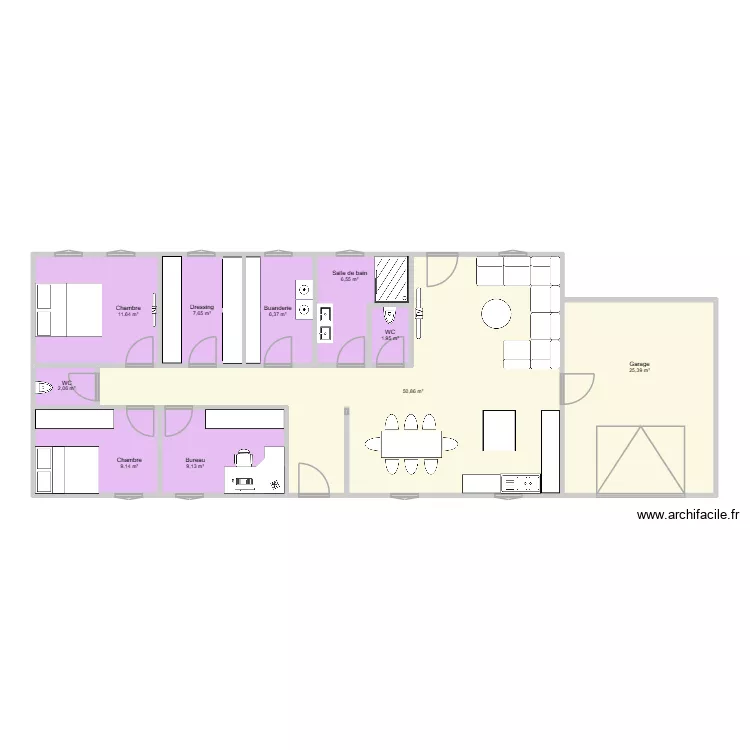 Future maison. Plan de 10  et 131 m²