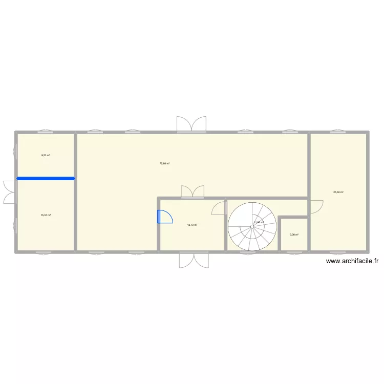 Chateau Jean Jaures RDC. Plan de 
