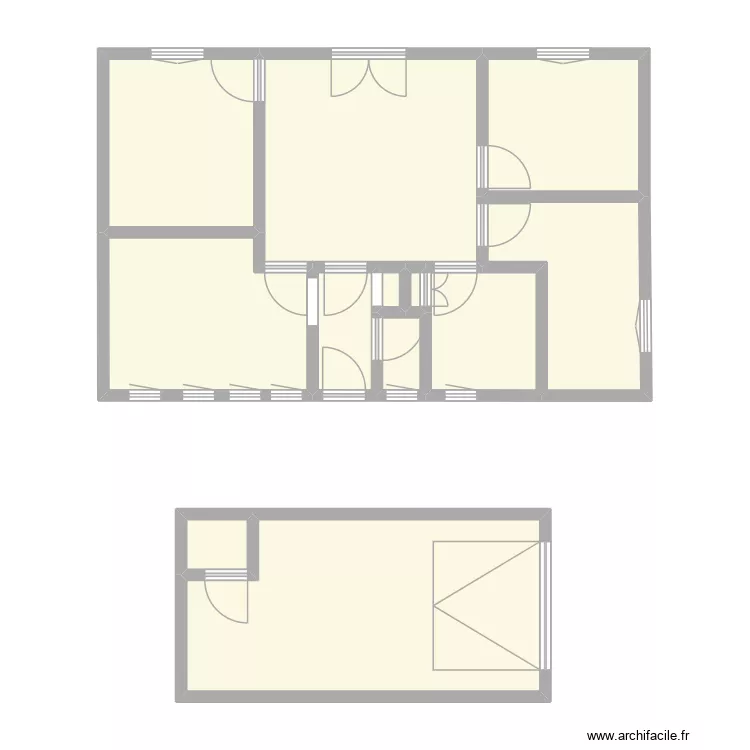CABOT - ROMILLY SUR ANDELLE. Plan de 12  et 77 m²