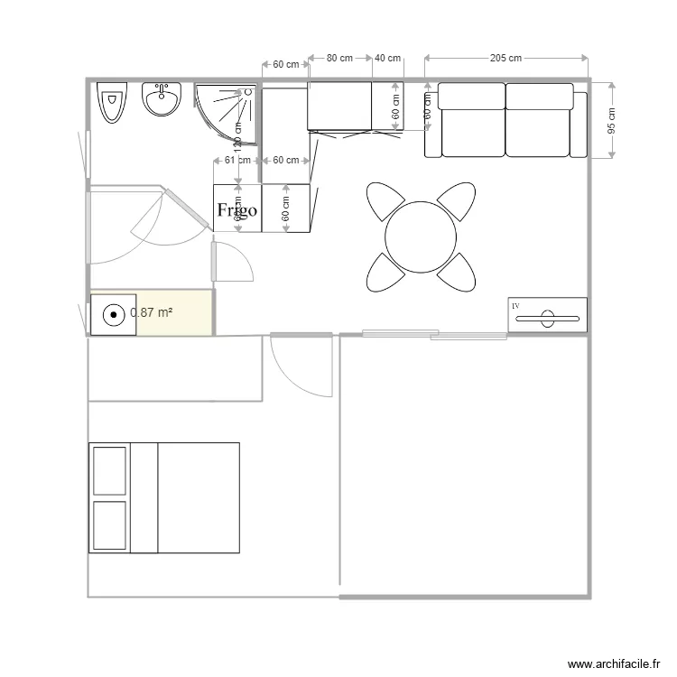 plan apparte cap d'agde. Plan de 