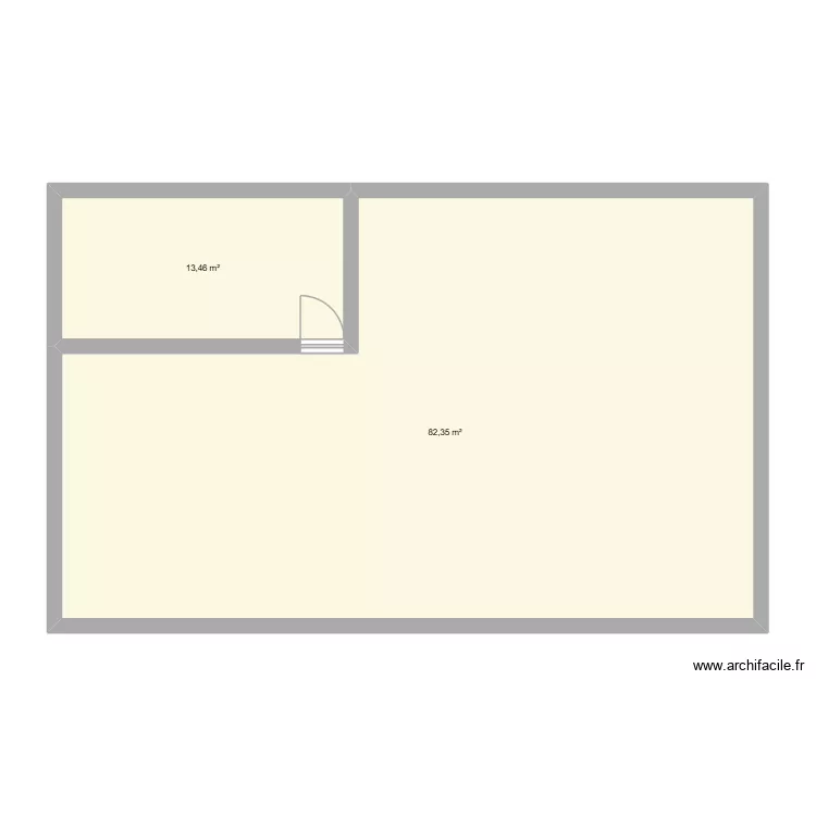 projet plan. Plan de 3  et 43 m²
