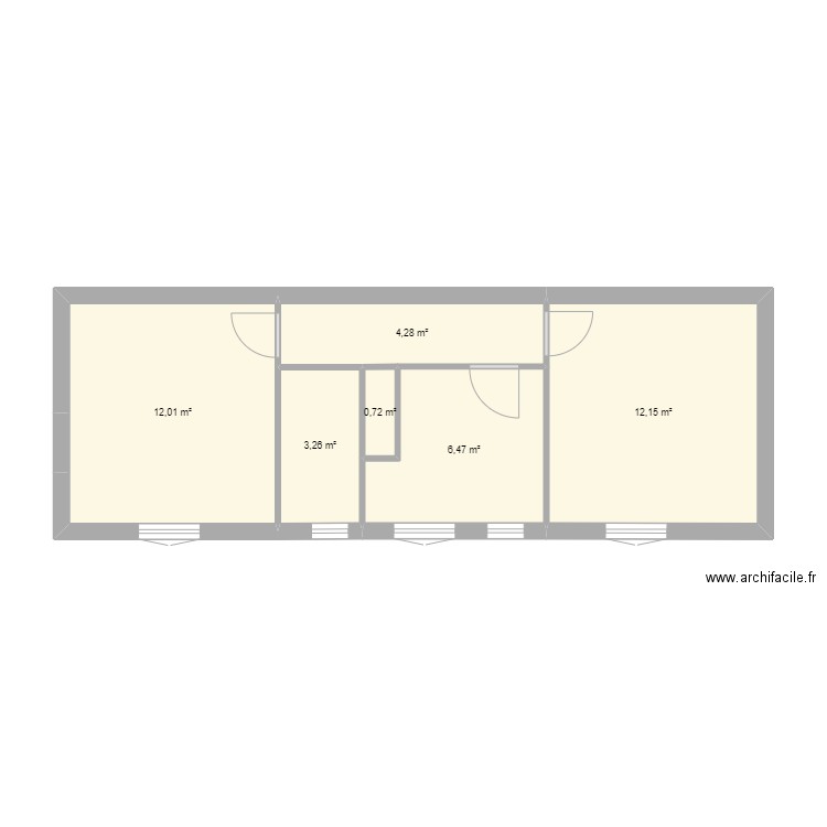 Plan avant travaux. Plan de 0 pièce et 0 m2