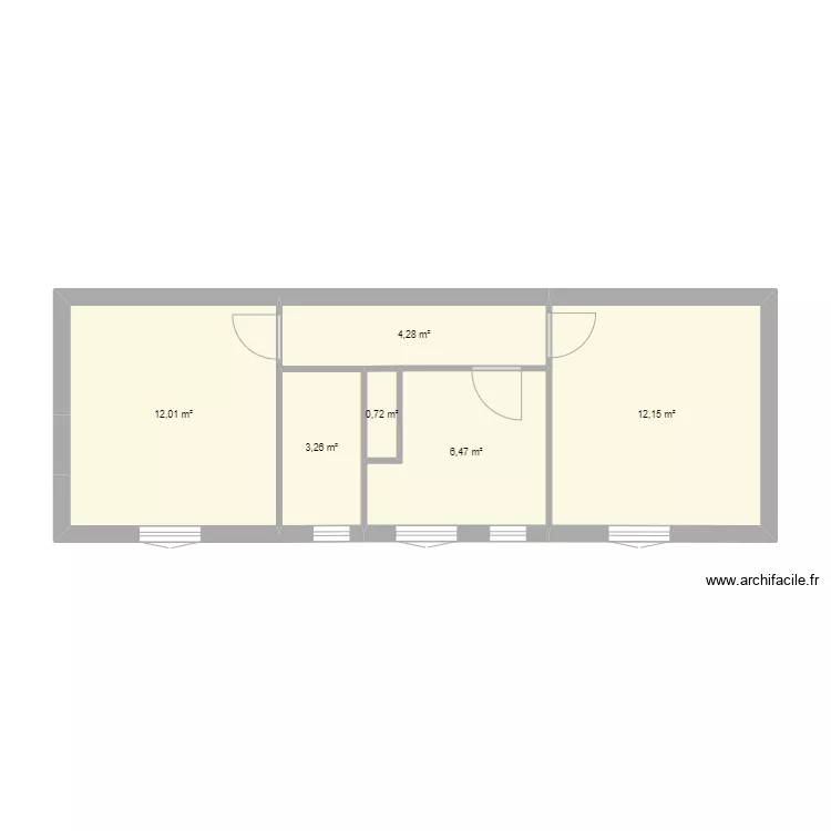 Plan avant travaux. Plan de 