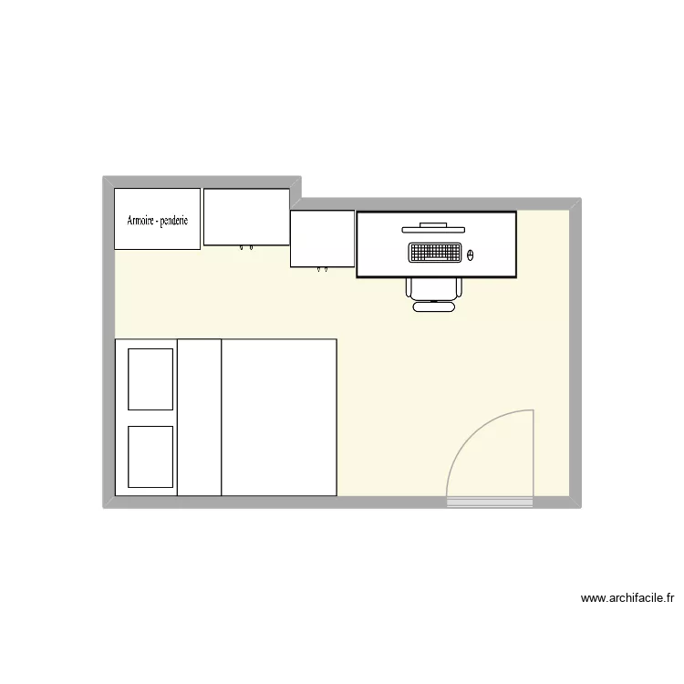 Chambre Vincent. Plan de 1 et 11 m² Chambre Vincent. Plan de 1 et 11 m²