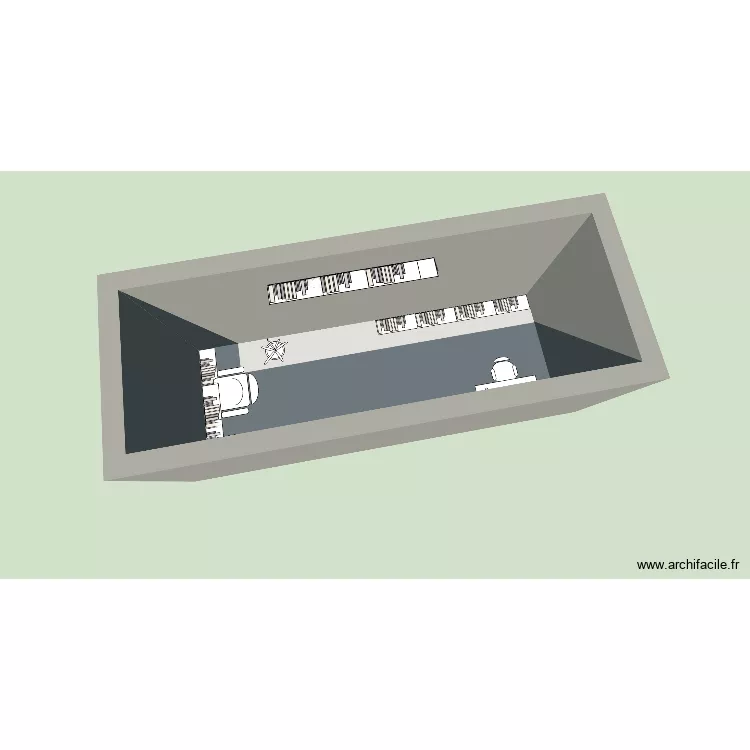 Bureaux. Plan de 1  et 12 m²