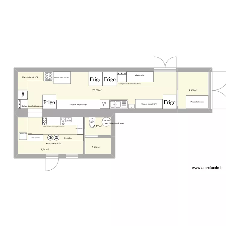 Schéma aménagement containers 20' + 40' V1. Plan de 5 et 42 m² Schéma aménagement containers 20' + 40' V1. Plan de 5 et 42 m²
