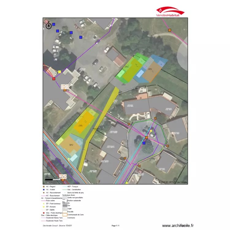 Les HERBIERS - Site 1 demoiselle nv logts. Plan de Les HERBIERS - Site 1 demoiselle nv logts. Plan de