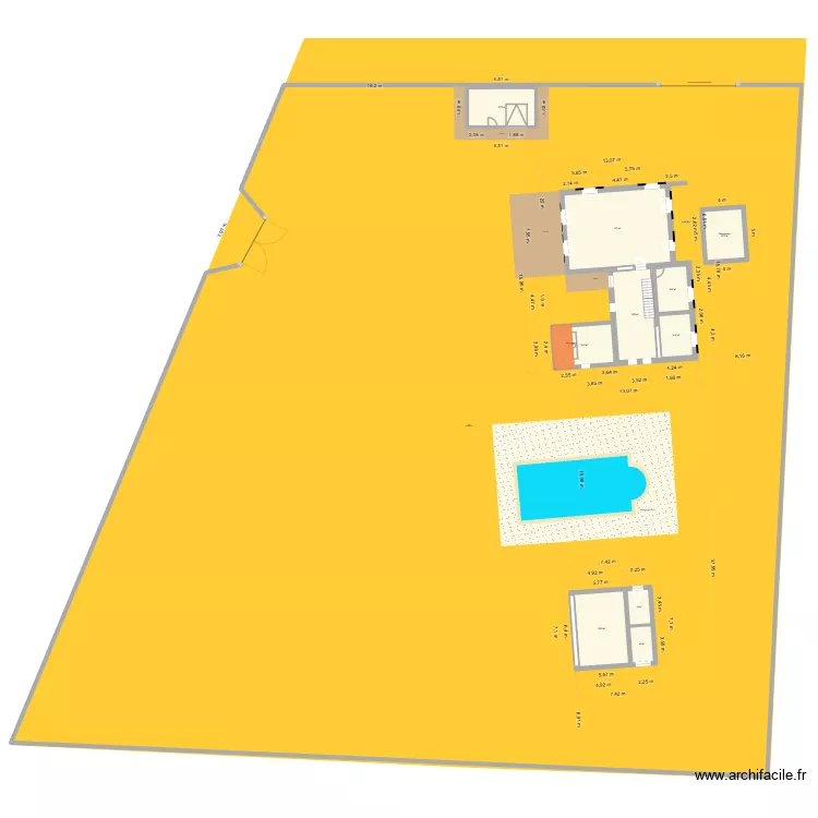 Plan pour urbanisme. Plan de 13 Pièces et 257 m²
