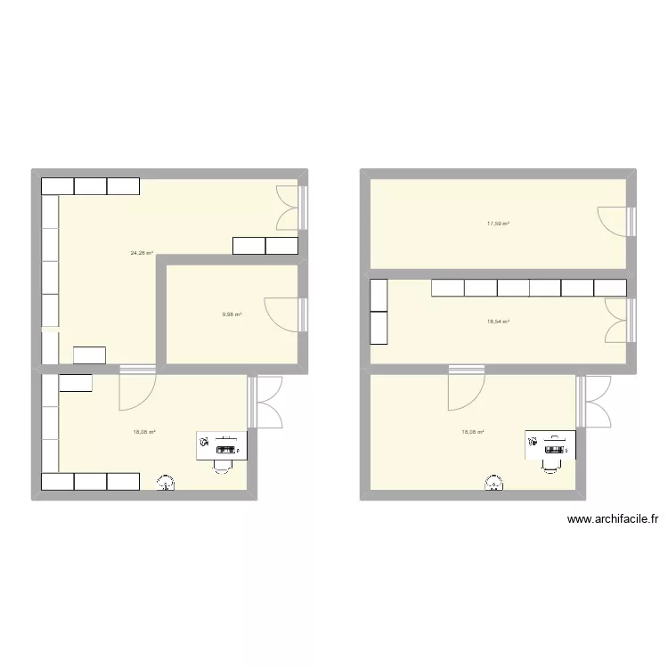 salle. Plan de 