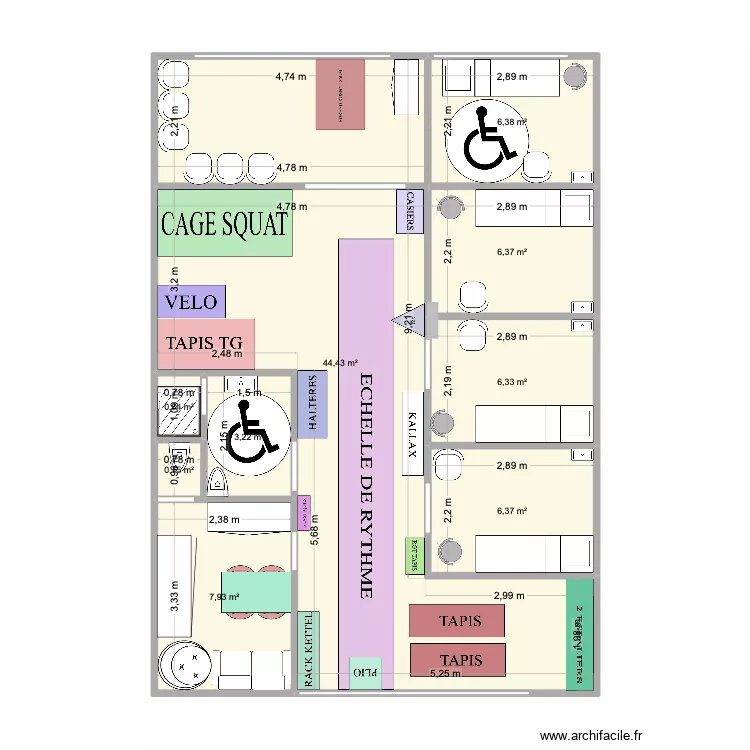 NOGENT ???. Plan de 9  et 83 m²