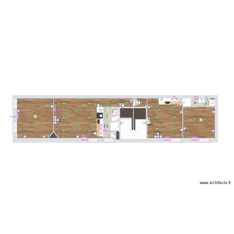 Elec R+1 Tarbes. Plan de 0 pièce et 0 m2