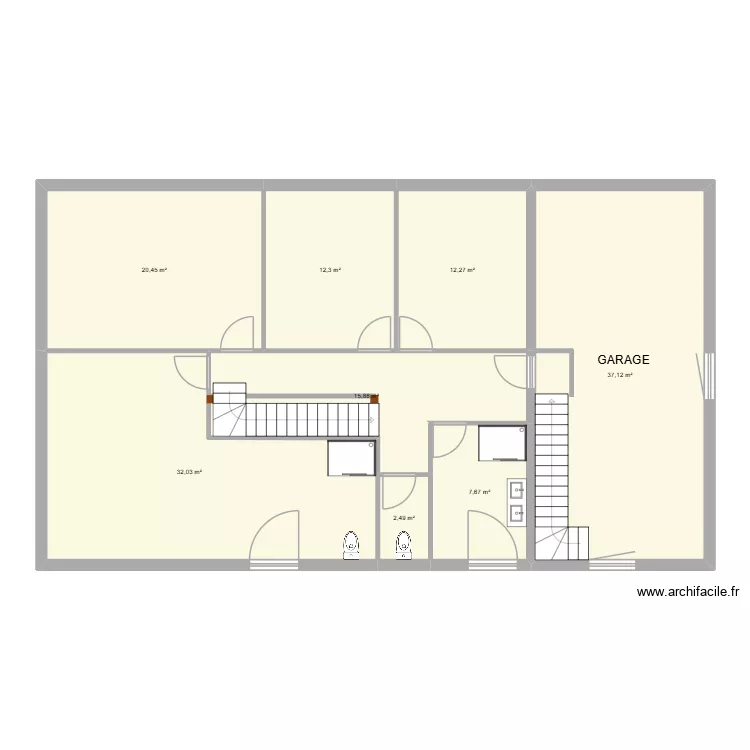 étage chevrerie. Plan de 8 et 140 m² étage chevrerie. Plan de 8 et 140 m²