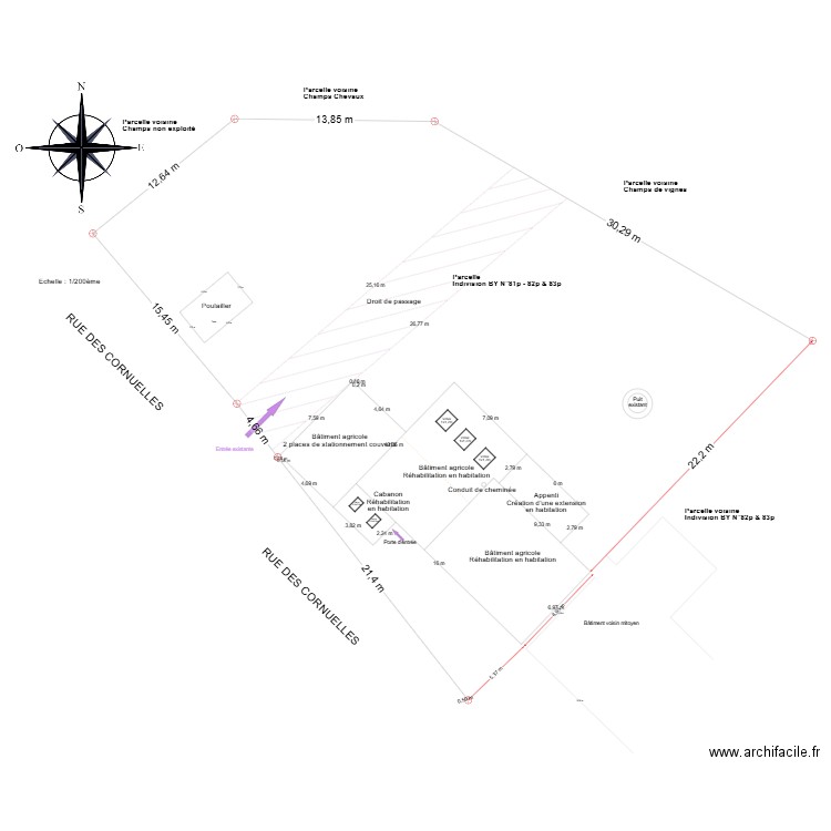 PLAN DE MASSE VERTOU_V2 sans plan dessous. Plan de 0 pièce et 0 m2