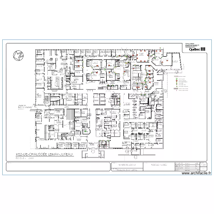 hopital RN appel de garde urgence. Plan de 