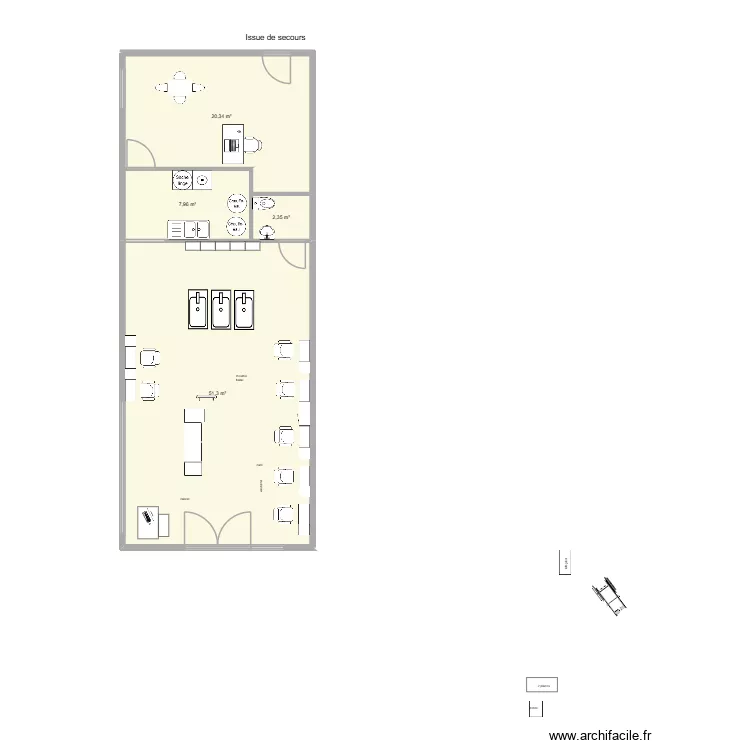 Fronton. Plan de 4  et 82 m²