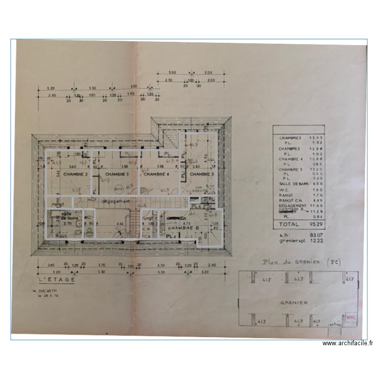 La Coulée R1. Plan de 8 pièces et 134 m2