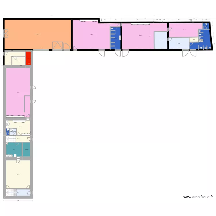 Ecole Ste Anne - V1. Plan de 47 Pièces et 1035 m² Ecole Ste Anne - V1. Plan de 47 Pièces et 1035 m²