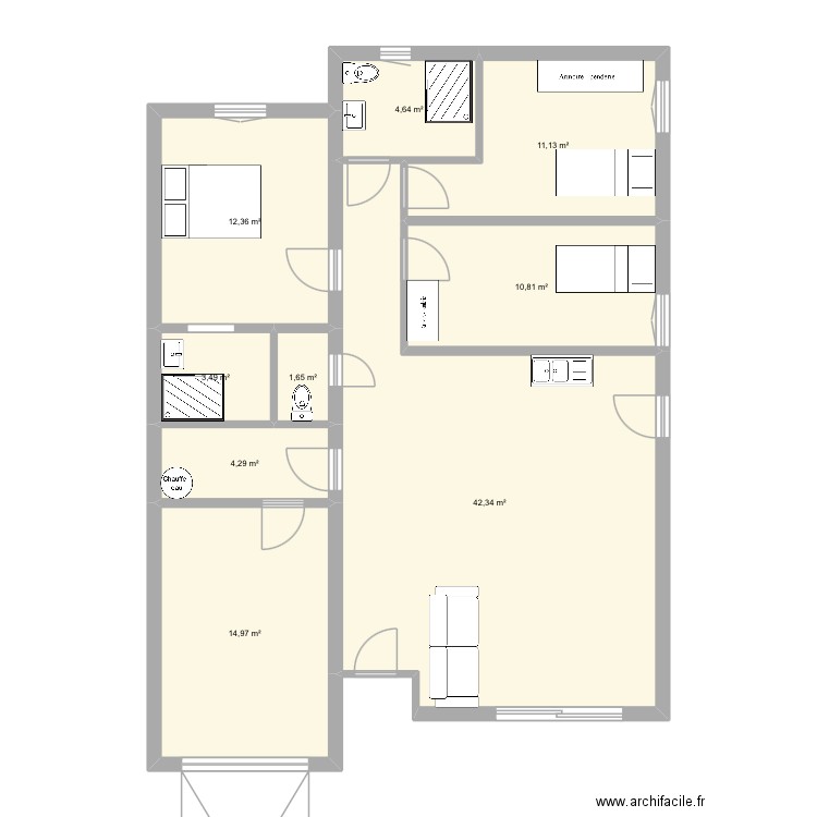 Maison Lecques 13/10/2025. Plan de 9 pièces et 106 m2