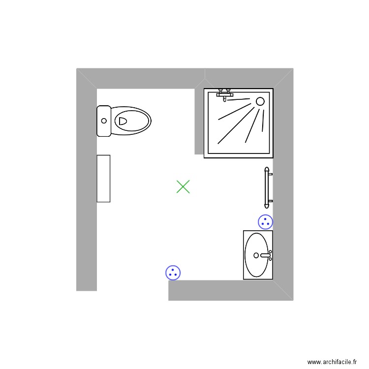 salle de bain. Plan de 0 pièce et 0 m2