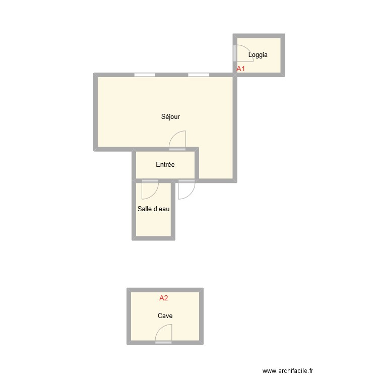 2506 CHOBLET. Plan de 5 pièces et 15 m2