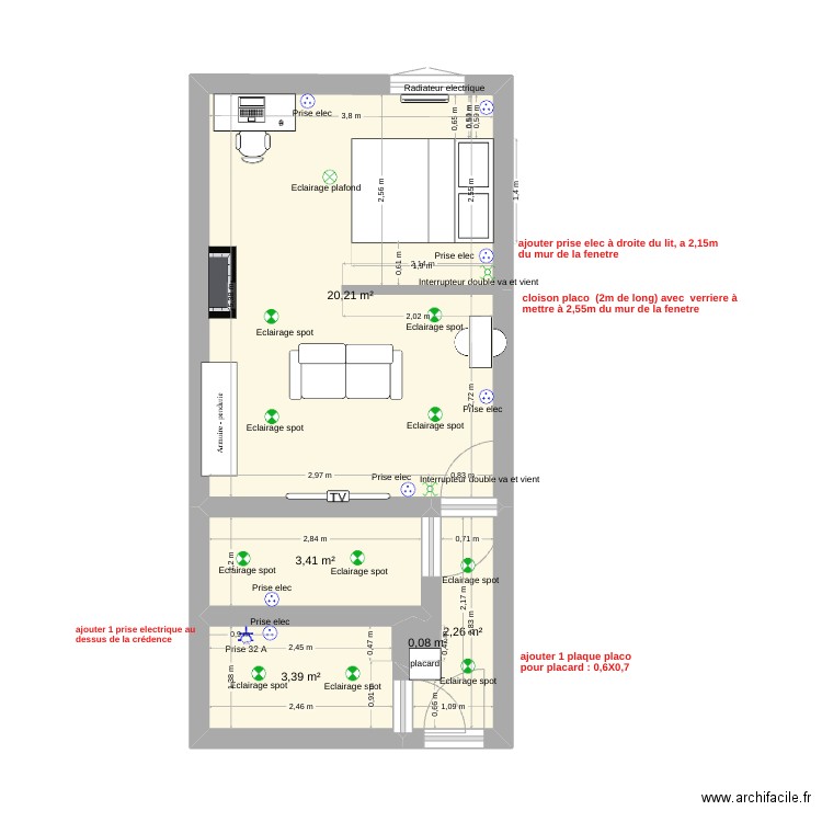 LOT 4. Plan de 5 pièces et 29 m2