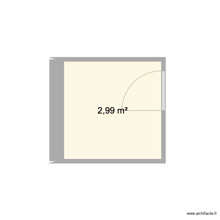DRESSING MAISON LAFFITTE. Plan de 1  et 3 m²