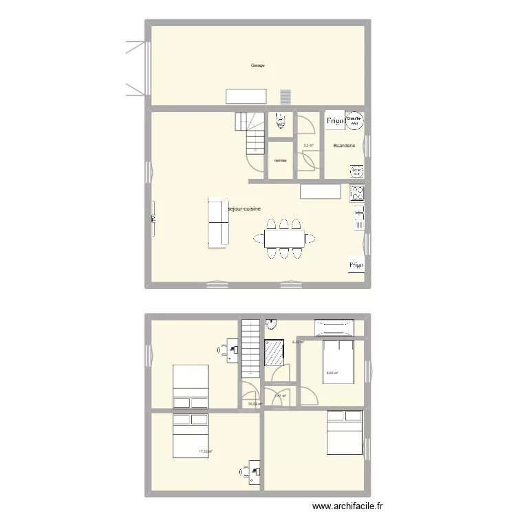 FIARD. Plan de 11  et 175 m²