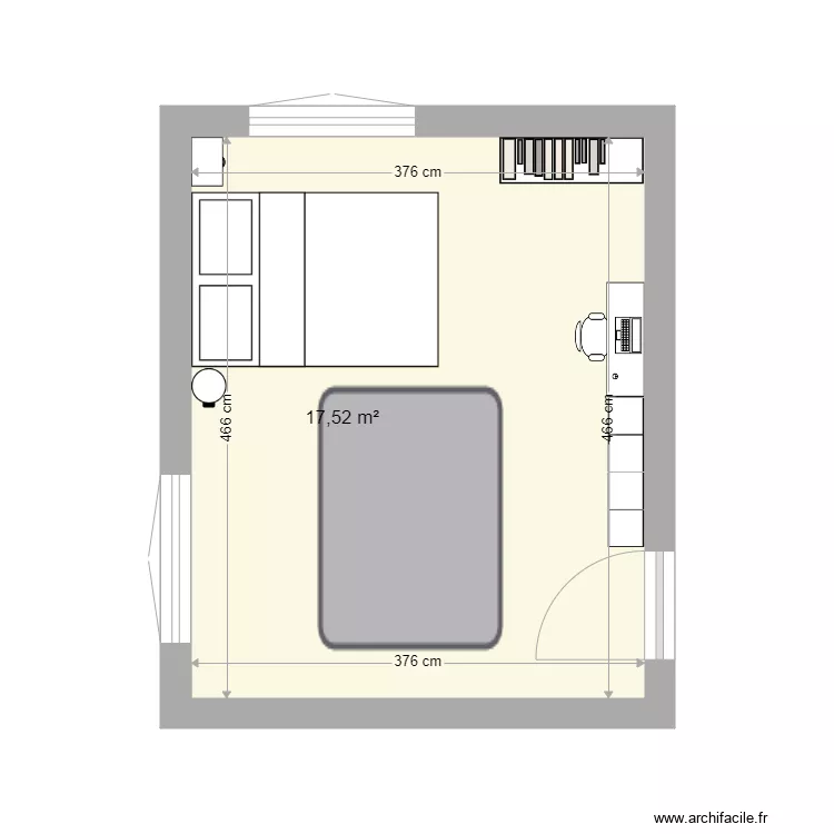 chambre Elisa. Plan de 