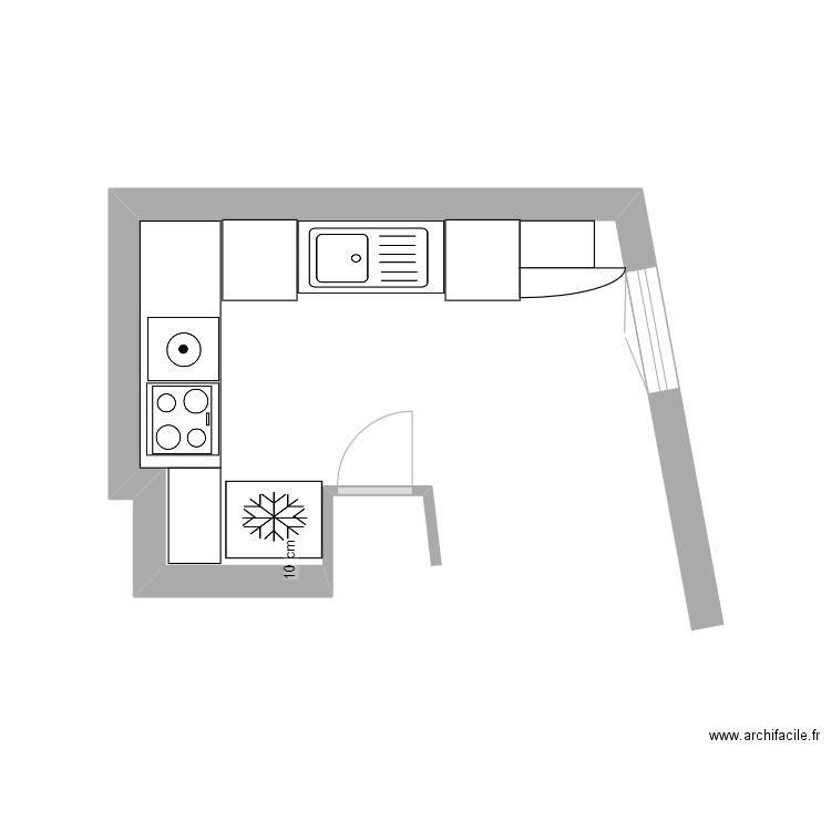 PLAN CUISINE FACE. Plan de 0 pièce et 0 m2