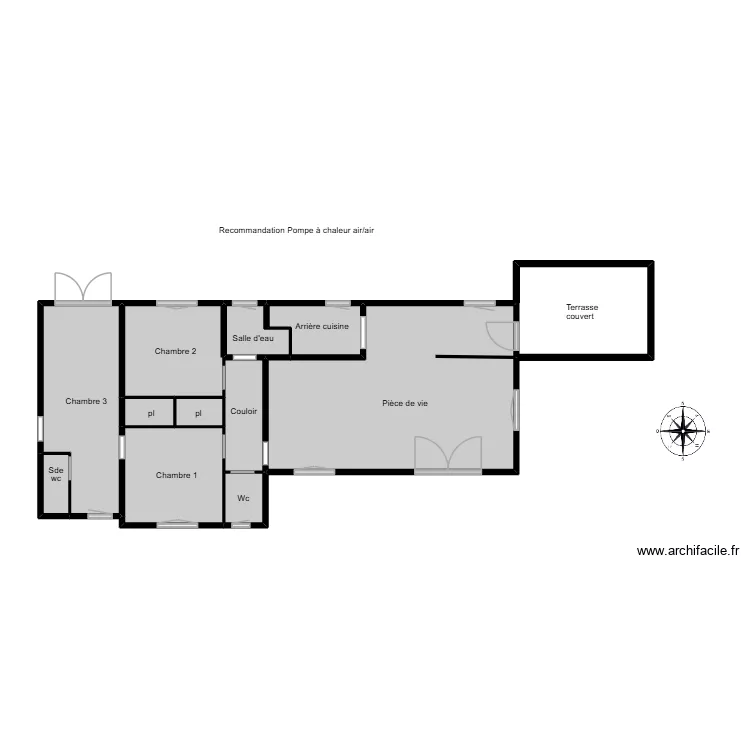Cariot vmc. Plan de 12  et 61 m²