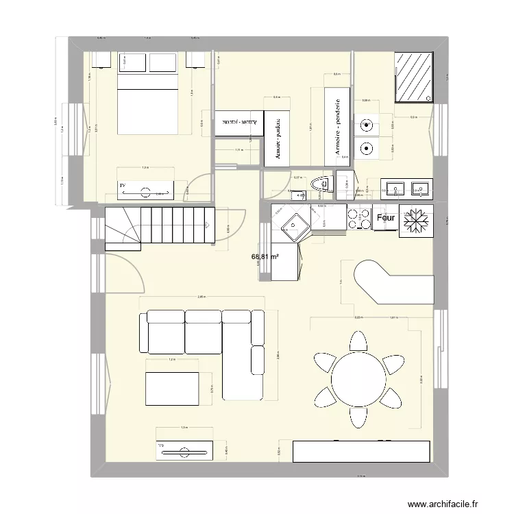 BRIGITTE/2. Plan de 2  et 69 m²