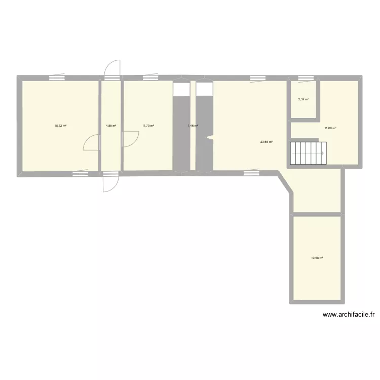 plan brut courte cavée. Plan de plan brut courte cavée. Plan de