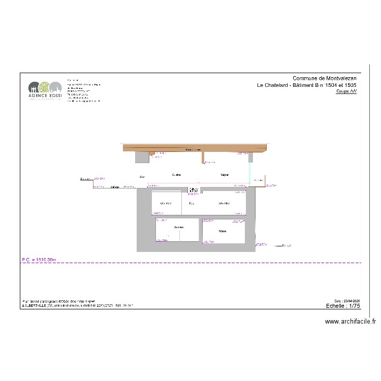 coupe aa geometre le chatelard. Plan de 0 pièce et 0 m2