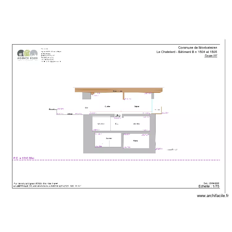 coupe aa geometre le chatelard. Plan de 